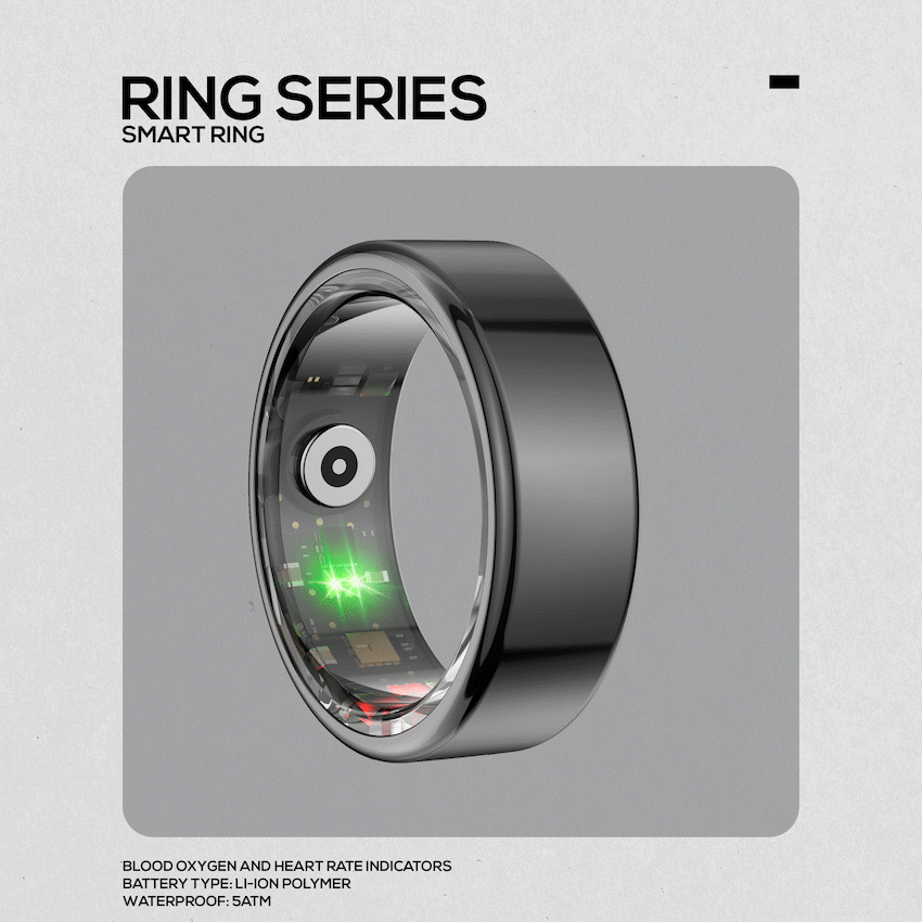 Volkano Ring Series Smart Ring - Black 18.1mm - Image 2
