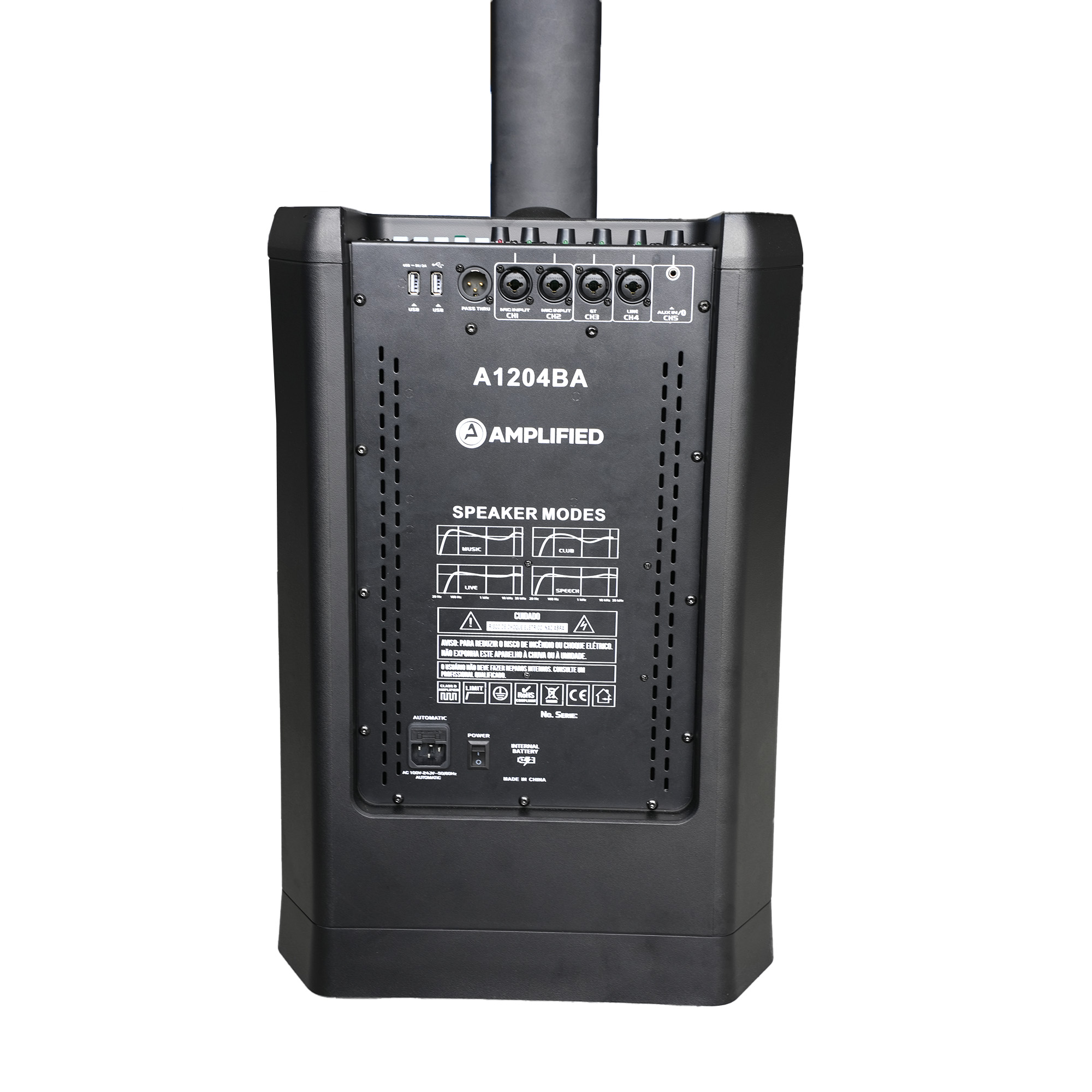 Amplified A1204BA rear mixer and control panel