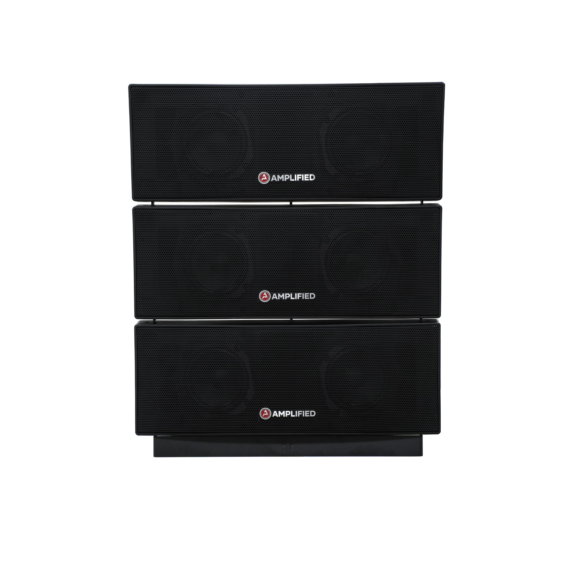 Amplified A1803DSP line array assembly, front view