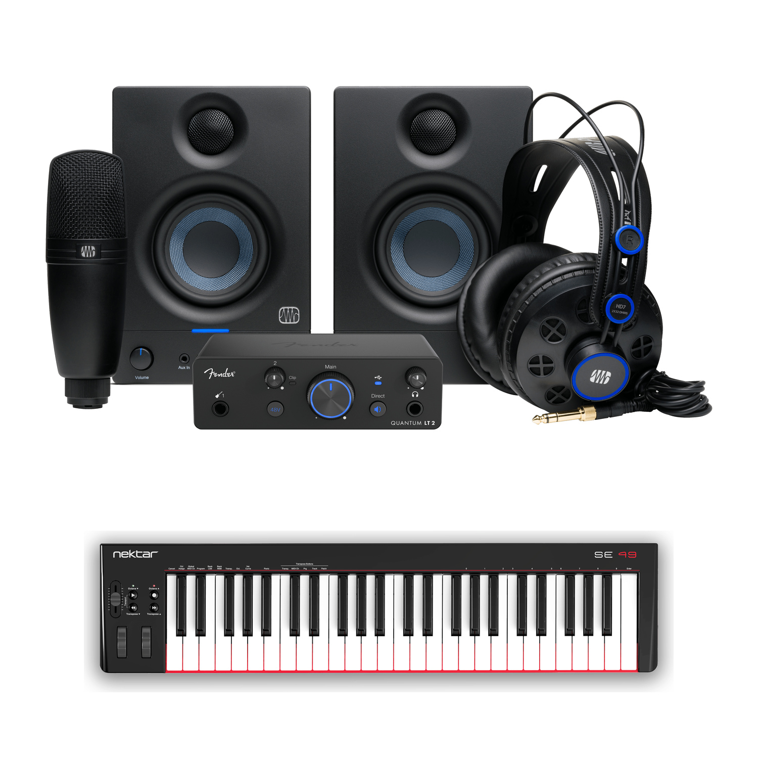 Fender Studio Quantum Complete Pack with Monitors and Nektar SE49