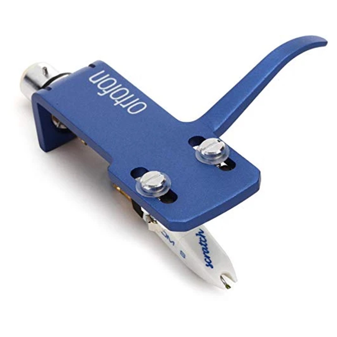 Ortofon OM SCRATCH ON SH4 Blue Headshell Scratch White Premounted