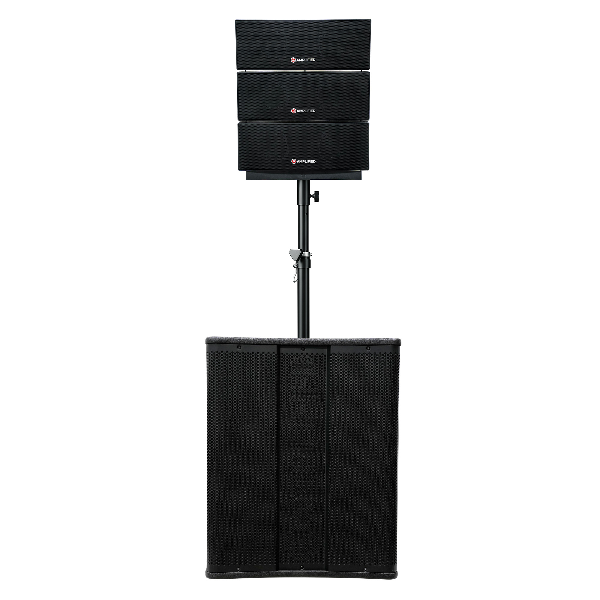 Amplified A1803DSP complete system, front view